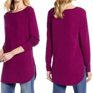 Halogen Cashmere and Wool boatneck sweater